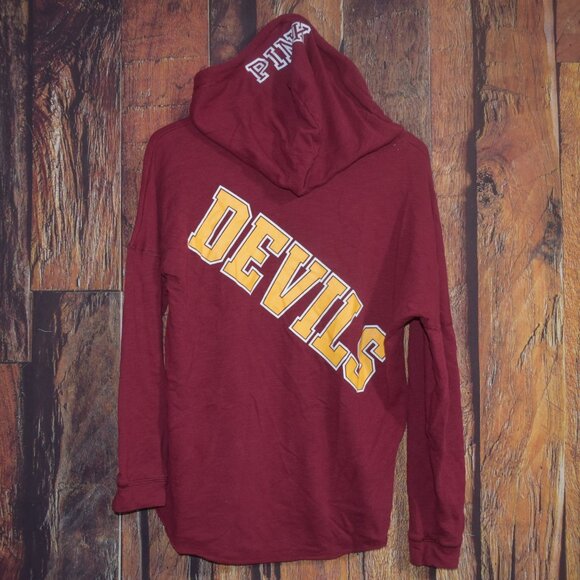 Victoria's Secret Pink Women's Sz S Lightweight Hoodie Arizona State Sun Devils - Picture 2 of 4